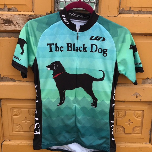 black dog cycling jersey
